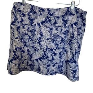 Tranquility by CO Clothing skort size Large blue and white